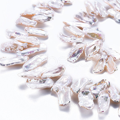 Natural Keshi Pearl Beads Strands PEAR-S020-H07-1