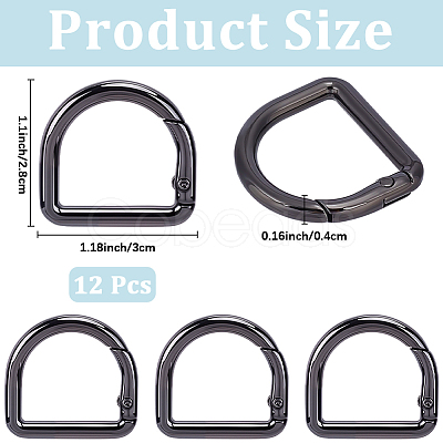 12Pcs Alloy Spring Gate Rings FIND-CN0002-49B-1