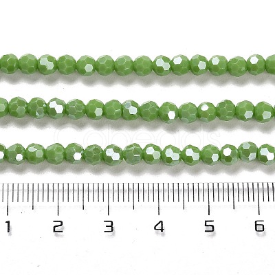 Electroplate Opaque Glass Beads Strands EGLA-A035-P4mm-A15-1