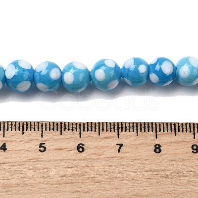 Handmade Lampwork Beads LAMP-D002-8mm-01G-1