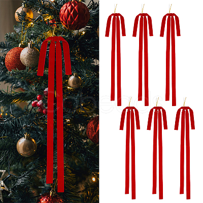 Polyester Bowknot Pendant Decorations FIND-ME0002-74A-1