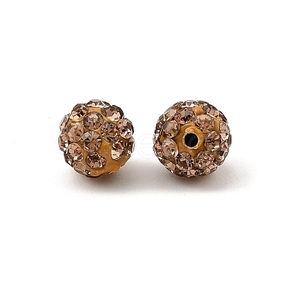 Polymer Clay Rhinestone Beads LS-RB-H284-6MM-Half-246-1