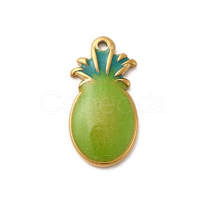 304 Stainless Steel Enamel Pendants STAS-B113-13G-02-1
