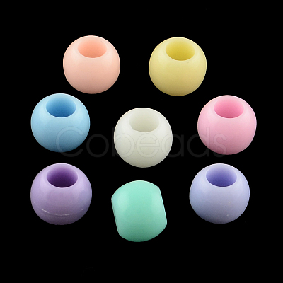 Opaque Acrylic European Beads OPDL-S014-03-1