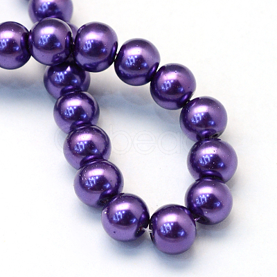 Baking Painted Glass Pearl Bead Strands X-HY-Q003-3mm-76-1