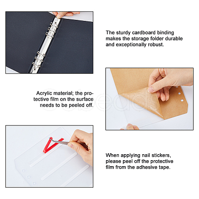 Rectangle Paper Nail Art Display Color Book MRMJ-FH0001-52A-1