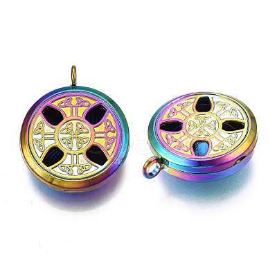 Rack Plating Alloy Diffuser Locket Pendants PALLOY-S119-110-1