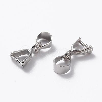 Platinum Plated Brass Ice Pick Pinch Bails X-KK06-1