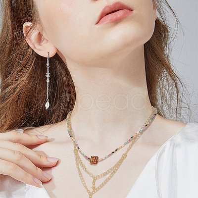24Pcs 2 Colors Brass Cubic Zirconia Pendants PALLOY-BC00005-1