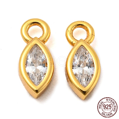 Real 18K Gold Plated 925 Sterling Silver Charms STER-K176-03B-G-1