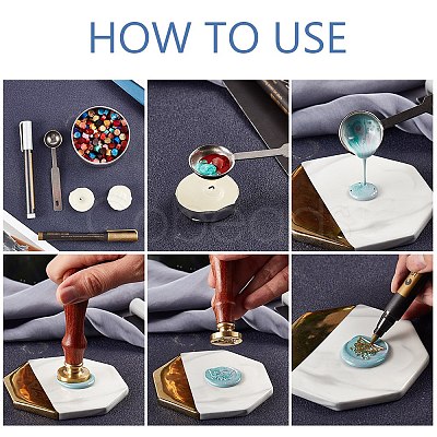 Sealing Wax Beads Wax Seal Kit DIY-CP0003-43-1