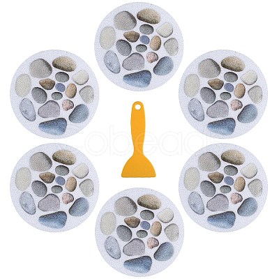 8Pcs PEVA Bathtub Anti-slip Stickers with Scraper DIY-SP0006-68-1