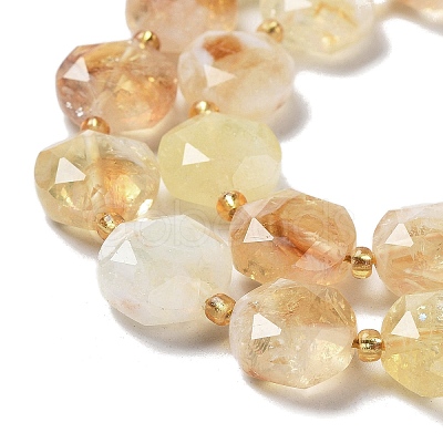 Natural Citrine Beads Strands G-NH0004-028-1