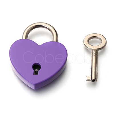 Alloy Padlock Mini Lock with Key AJEW-WH0171-19A-1