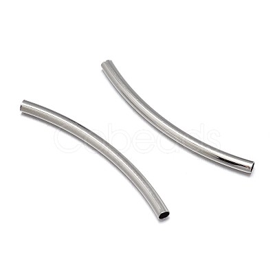 Brass Curved Tube Beads KK-F0317-12P-NR-1