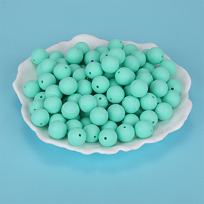 Round Silicone Focal Beads SI-JX0046A-38-1