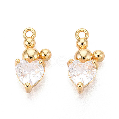 Brass Micro Pave Cubic Zirconia Pendants KK-N263-62G-1