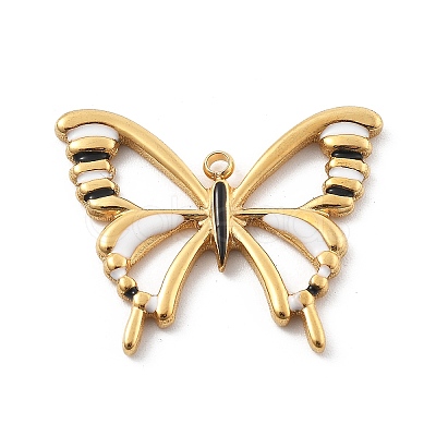 304 Stainless Steel Rhinestone Pendants STAS-D300-01G-07-1