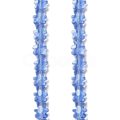 Transparent Electroplate Glass Beads Strands GLAA-C023-03D-1