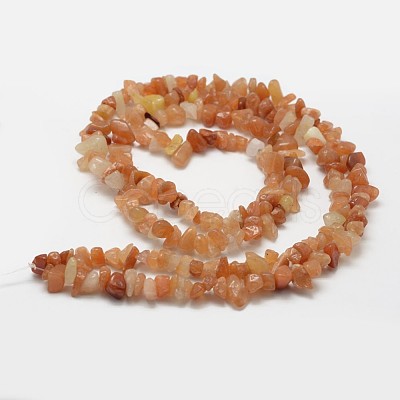 Natural Red Aventurine Beads Strands G-F328-09-1