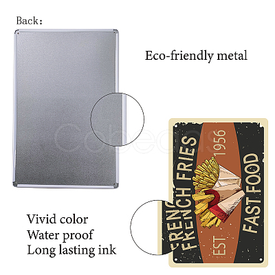 Rectangle Metal Iron Sign Poster AJEW-WH0157-348-1