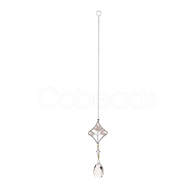 Teardrop Acrylic Beads Big Pendant Decorations HJEW-D029-01P-D-1