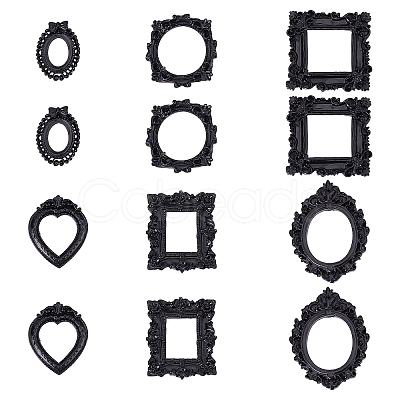 12Pcs 6 Style Resin Picture Frames RESI-CP0001-02-1