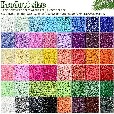 DIY Round Glass Beads Bracelet Making Kits SEED-YW0002-64A-1