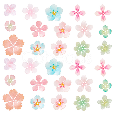 30Pcs 15 Styles Plastic Beads KY-GA0001-33-1