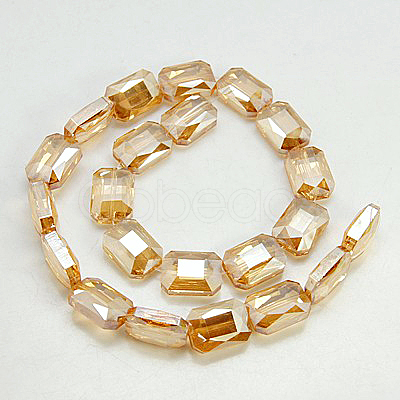 Electroplated Glass Beads EGLA-H002-A-07-1