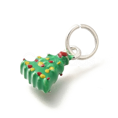 Christmas Theme Brass Enamel Charms KK-R212-15A-P-1