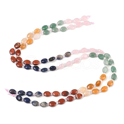 Natural Yellow Aventurine & Red Jasper & Rose Quartz & Sodalit & Green Aventurine Beads Strands G-Z135-A01-1