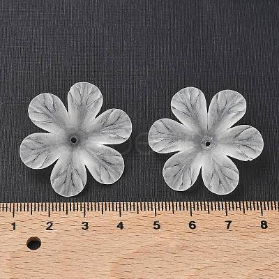 Frosted Flower Clear Transparent Acrylic Beads X-PAF154Y-11-1