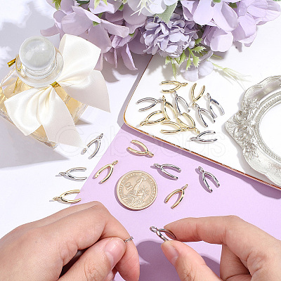 20Pcs 2 Colors Brass Pendants KK-BBC0027-81-1