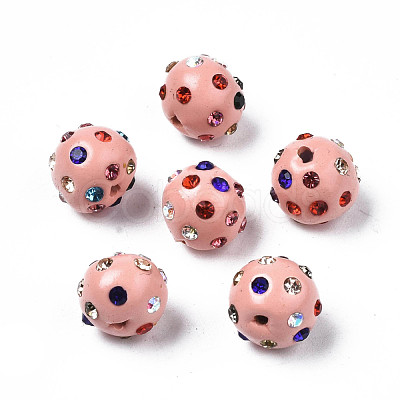 Polymer Clay Rhinestone Beads RB-T017-31E-A-1