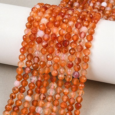 Natural Flower Agate Beads Strands G-B175-D23-4mm-1