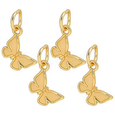 4Pcs 925 Sterling Silver Butterfly Charms STER-PH0004-67-1