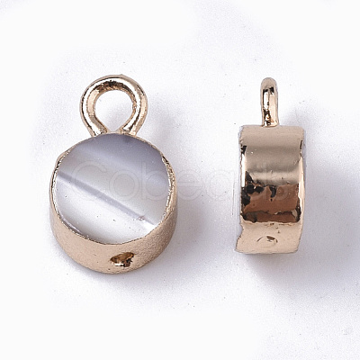 Natural Freshwater Shell Charms SHEL-N026-15-1