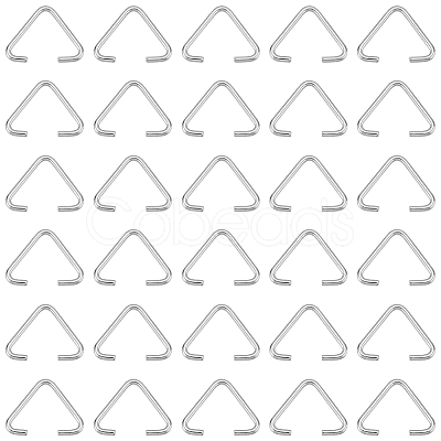400Pcs 304 Stainless Steel Triangle Rings STAS-SC0006-24-1