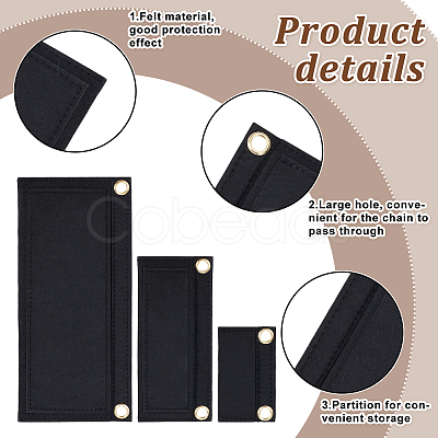 4Pcs Rectangle Felt Purse Organizer Insert FIND-DR0001-97A-1