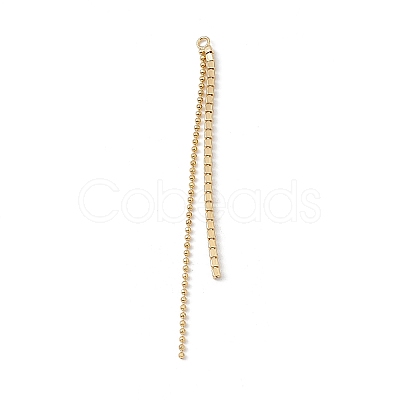 Brass Rhinestone Chain Tassel Big Pendants KK-P227-02G-1