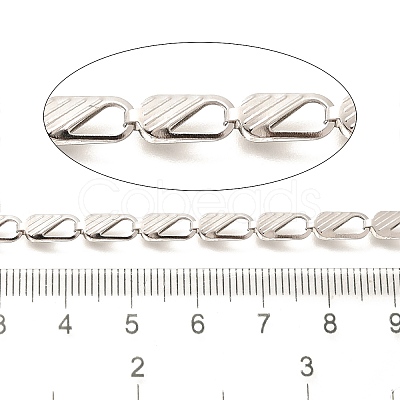 304 Stainless Steel Oval Link Chains CHS-H035-01P-1