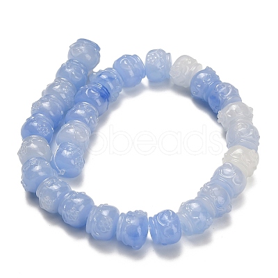 Synthetic Coral Dyed Carved Beads BSHE-H114-03E-1