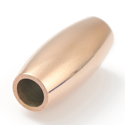Ion Plating(IP) 304 Stainless Steel Magnetic Clasps with Glue-in Ends STAS-O148-08A-RG-1