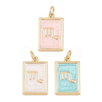 Brass Enamel Pendants KK-CBA62C2-01B-1