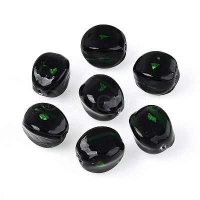 Handmade Silver Foil Lampwork  Beads FOIL-T024-12B-1