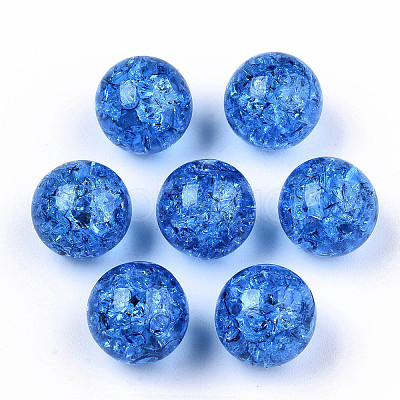 Transparent Crackle Acrylic Round Beads Strands LS-CCG-R002-12mm-03-1