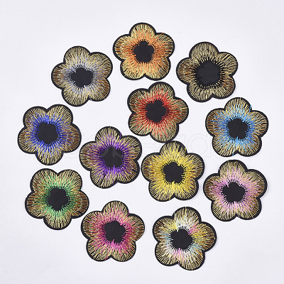 Computerized Embroidery Cloth Iron On/Sew On Patches AJEW-T006-001-1