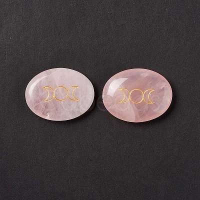 Natural Rose Quartz Healing Massage Palm Stones G-E579-03I-1