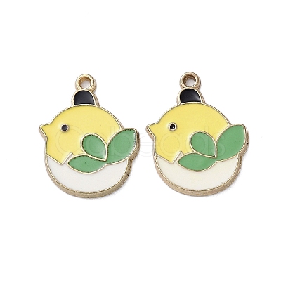 Alloy Enamel Pendants FIND-O003-03G-1